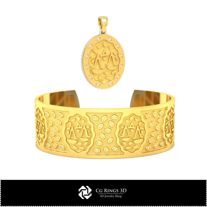 Joyas-Conjunto de joyería CAD 3D