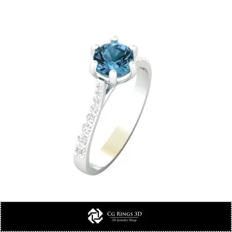 3D Engagement Ring Home, Bijuterii 3D , Inele 3D CAD, Inele cu Diamante 3D