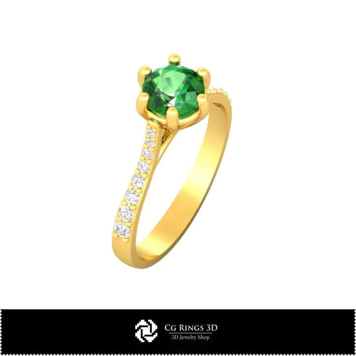 Anello di fidanzamento - Gioielli CAD 3D