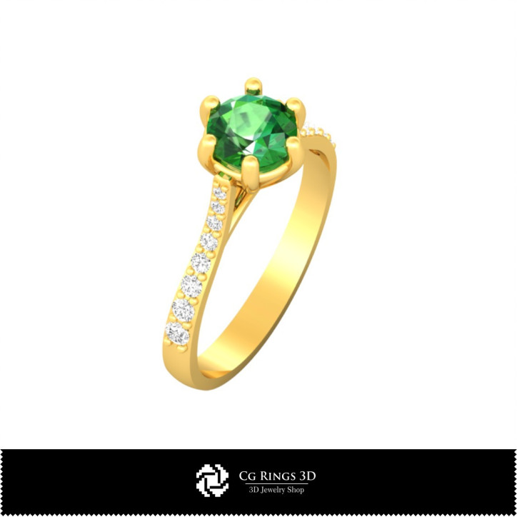 Engagement Ring - Jewelry 3D CAD