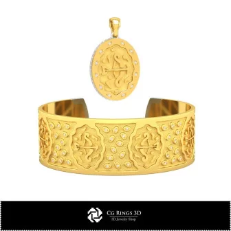 Bijuterii-Set Bijuterii CAD 3D Bijuterii CAD 3D, Medalioane CAD 3D, Brățări CAD 3D, Seturi de Bijuterii CAD 3D, Medalioane