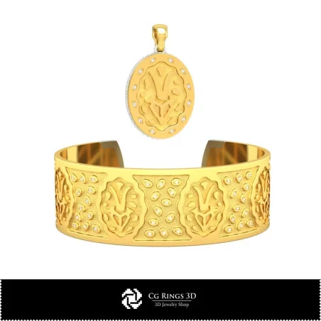 Conjunto de joyería - CAD 3D de joyería