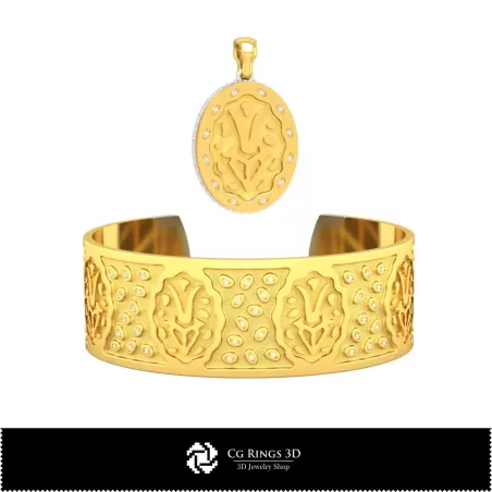 Ensemble de bijoux - Bijoux CAO 3D pour la maison, CAO 3D de bijoux, Ensembles de bijoux CAO 3D