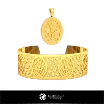 Conjunto de joyería - Joyería CAD 3D para el hogar, Joyería CAD 3D, Conjuntos de joyería CAD 3D