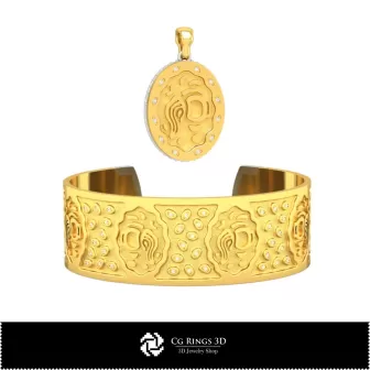 Ensemble de bijoux - Bijoux CAO 3D pour la maison, CAO 3D pour bijoux, Ensembles de bijoux CAO 3D