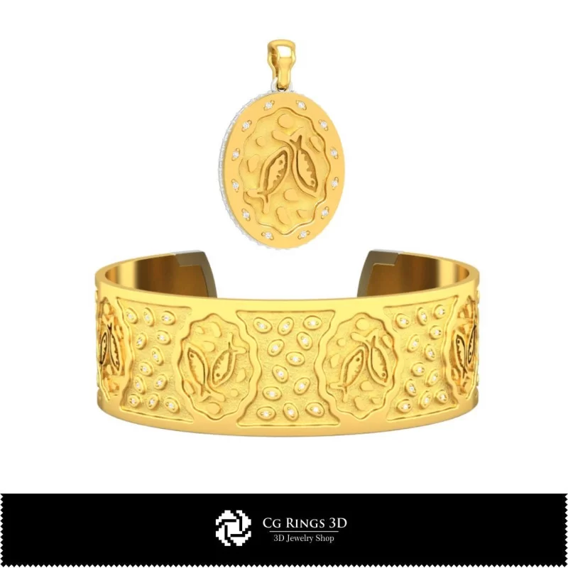 Bijoux-Set de bijoux 3D CAO