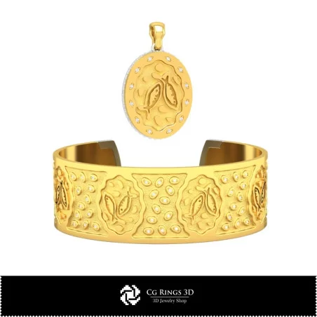 Gioielli-Set di Gioielli CAD 3D Gioielli CAD 3D, Ciondoli CAD 3D, Braccialetti CAD 3D, Set di Gioielli CAD 3D, Ciondoli