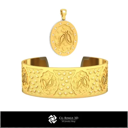 Schmuck-Schmuckset 3D-CAD Schmuck 3D-CAD, Anhänger 3D-CAD, Armbänder 3D-CAD, Schmucksets 3D-CAD, 3D-Zodiac-Anhänger, 3D B