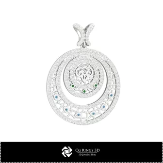 Colgante 3D Aries para Mujer, Joyería CAD 3D, Colgantes CAD 3D, Colgantes Zodiacales 3D