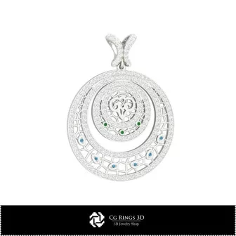 Colgante 3D Aries para Mujer, Joyería CAD 3D, Colgantes CAD 3D, Colgantes Zodiacales 3D