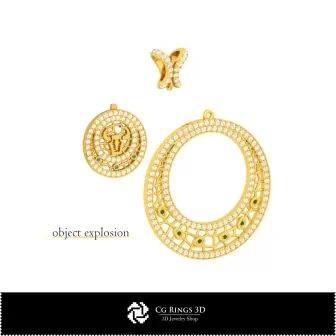 Ciondolo Toro 3D da Donna, Gioielli 3D CAD, Ciondoli 3D CAD, Ciondoli Zodiacali 3D