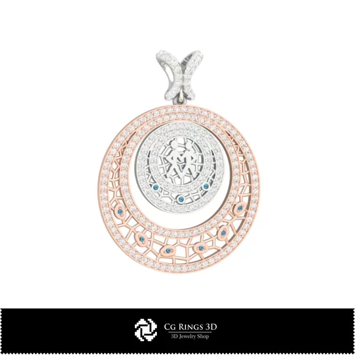 Ciondolo Zodiacale Gemelli Donna 3D