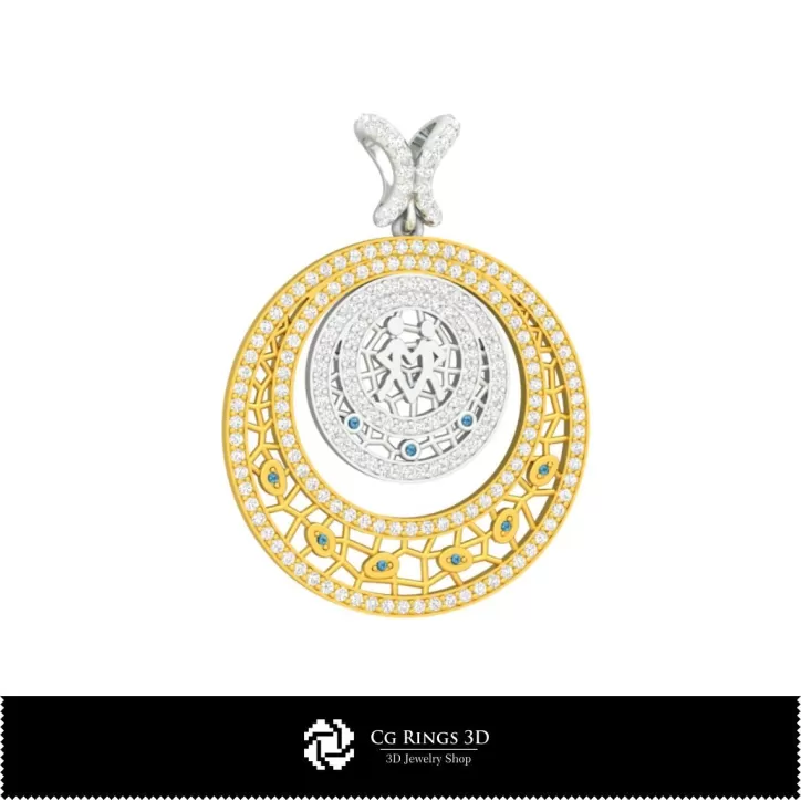 Ciondolo Zodiacale Gemelli Donna 3D