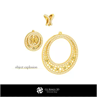 Pendentif Gémeaux 3D pour Femme, Bijoux CAO 3D, Pendentifs CAO 3D, Pendentifs Zodiaque 3D