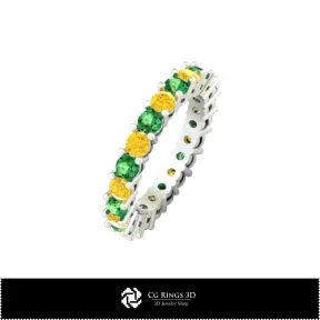 3D Eternity Band Ring Home, Bijoux 3D CAO, Anneaux 3D CAO, Bandes de Mariage 3D, Bandes D`eternite 3D