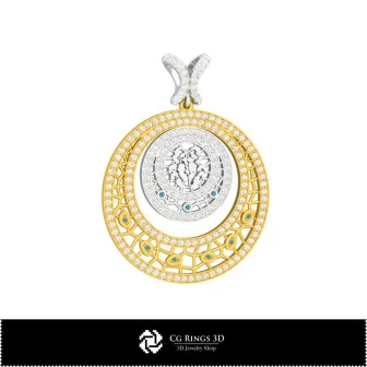 3D Women's Cancer Zodiac Pendant Home, Jewelry 3D CAD, Pendants 3D CAD , 3D Zodiac Pendants