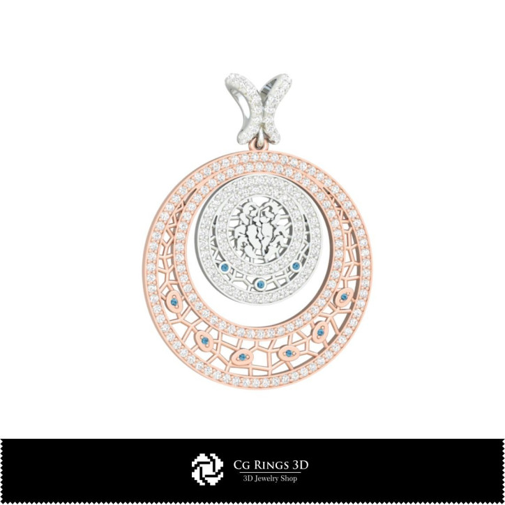 3D Women's Cancer Zodiac Pendant