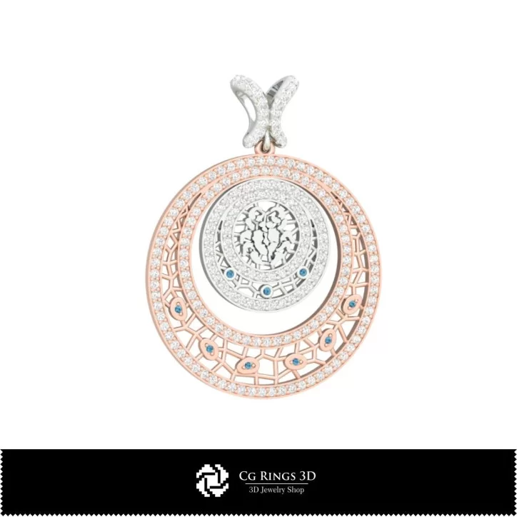 3D Women's Cancer Zodiac Pendant