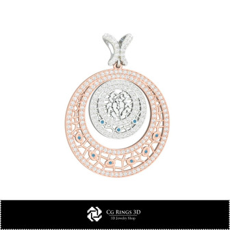 3D Women's Cancer Zodiac Pendant Home, Bijoux 3D CAO, Pendentifs 3D CAO, Pendentifs du Zodiaque 3D