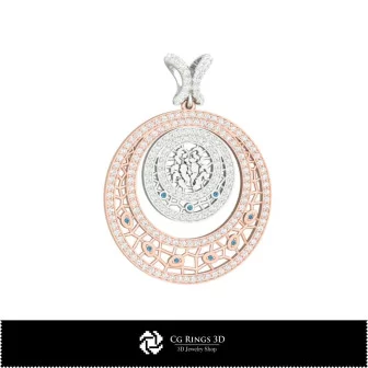 3D Women's Cancer Zodiac Pendant Home, Jewelry 3D CAD, Pendants 3D CAD , 3D Zodiac Pendants