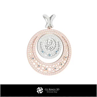 3D Women's Scorpio Zodiac Pendant Home, Bijoux 3D CAO, Pendentifs 3D CAO, Pendentifs du Zodiaque 3D