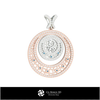 3D Women's Scorpio Zodiac Pendant Home,  Jewelry 3D CAD, Pendants 3D CAD , 3D Zodiac Pendants