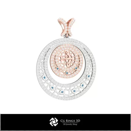 Pendentif 3D Femme Signe du Zodiaque Sagittaire