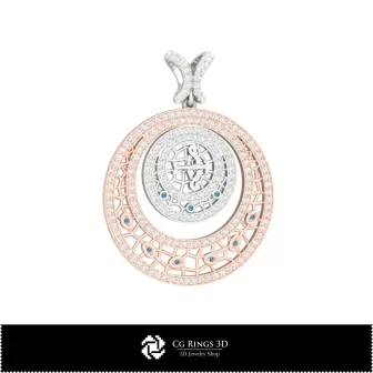 Colgante 3D Mujer Signo del Zodíaco Sagitario para el Hogar, Joyería CAD 3D, Colgantes CAD 3D, Colgantes Zodiacales 3D