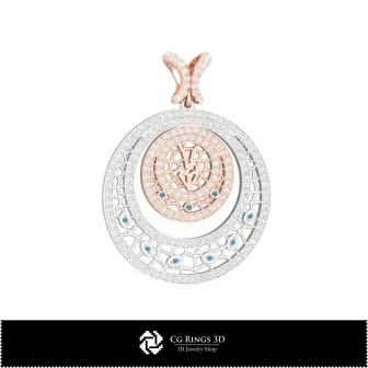 3D Women's Capricorn Zodiac Pendant Home, Jewelry 3D CAD, Pendants 3D CAD , 3D Zodiac Pendants