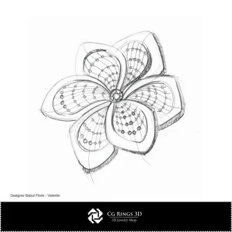 Croquis de Broche-Bijoux Design Croquis de Bijoux