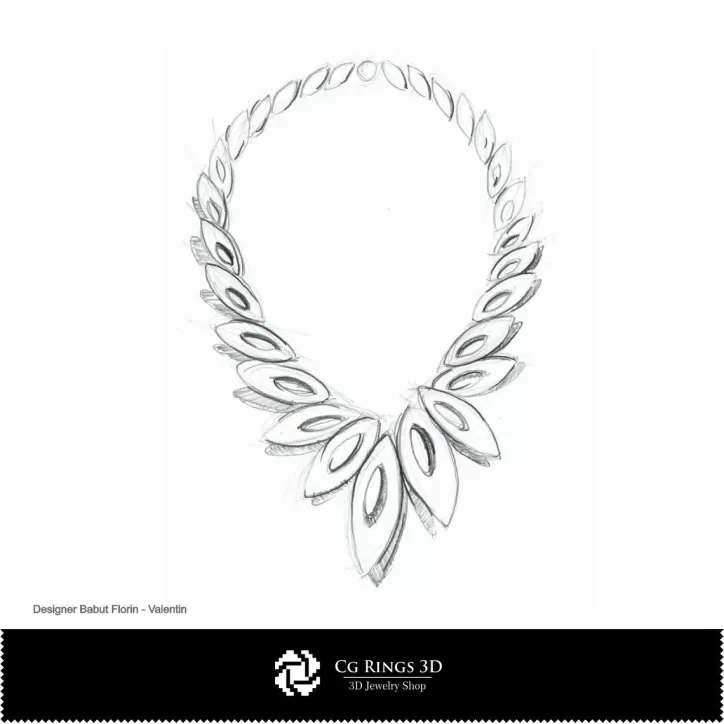 Halskette Skizze - Schmuckdesign