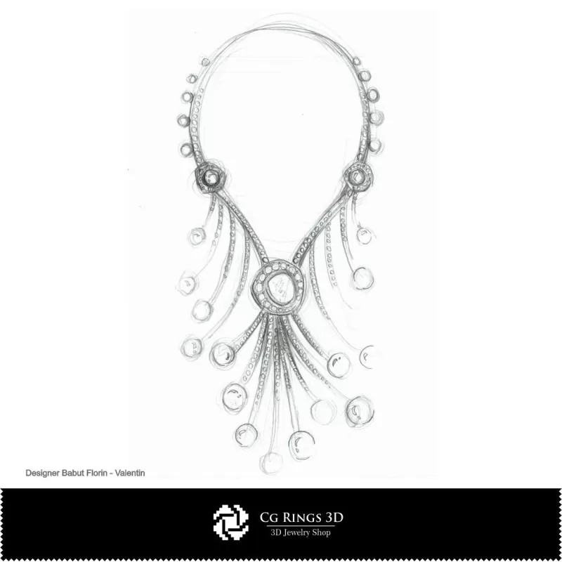 Croquis de Collier-Bijoux Design