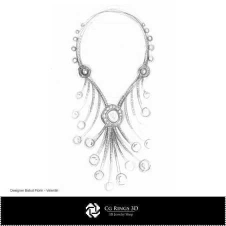 Boceto de collar - Diseño de joyería Bocetos de joyería