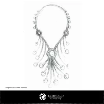 Halsketten-Skizze - Schmuckdesign Schmuckskizzen