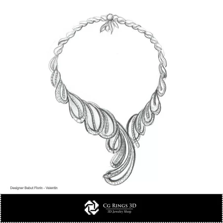 Necklace Sketch-Jewelry Design Jewelry Sketches