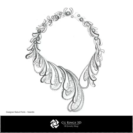 Necklace Sketch-Jewelry Design Jewelry Sketches