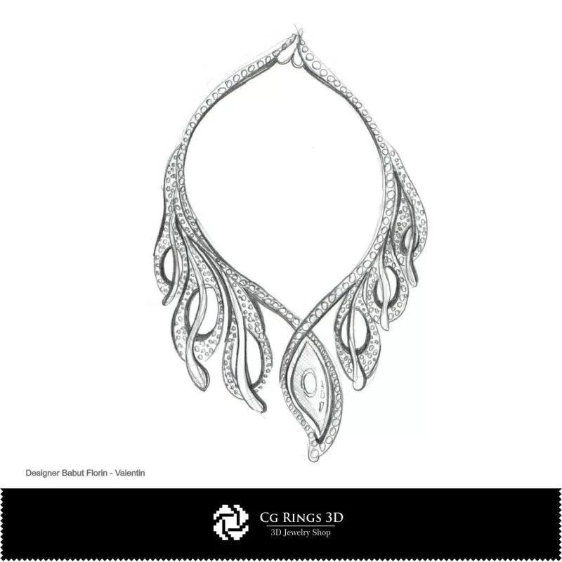 Necklace Sketch-Jewelry Design Jewelry Sketches