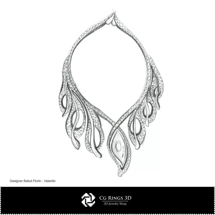 Schizzo di Collana - Disegno di Gioielli