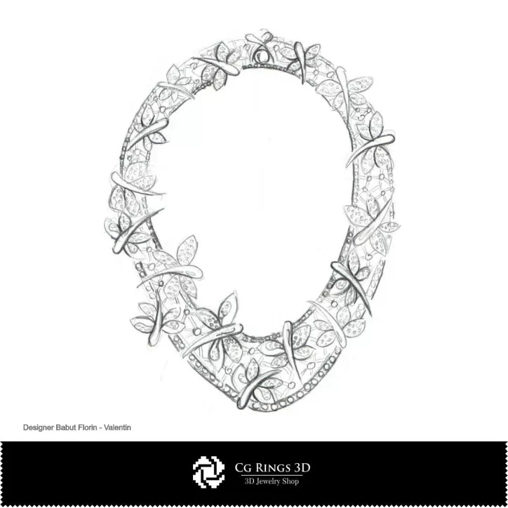 Halskette Skizze – Schmuckdesign