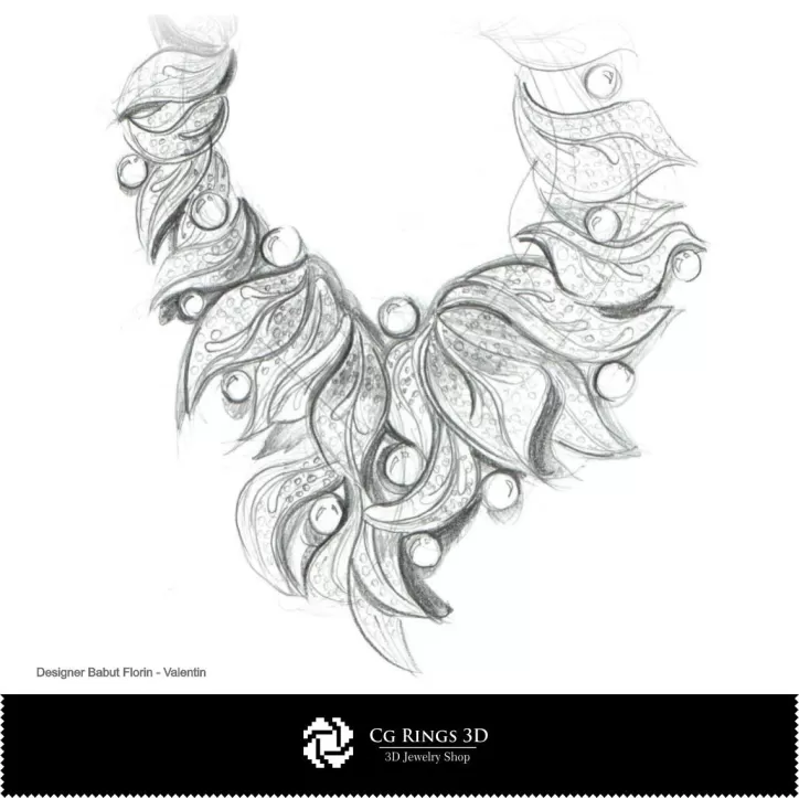 Halsketten-Skizze - Schmuckdesign