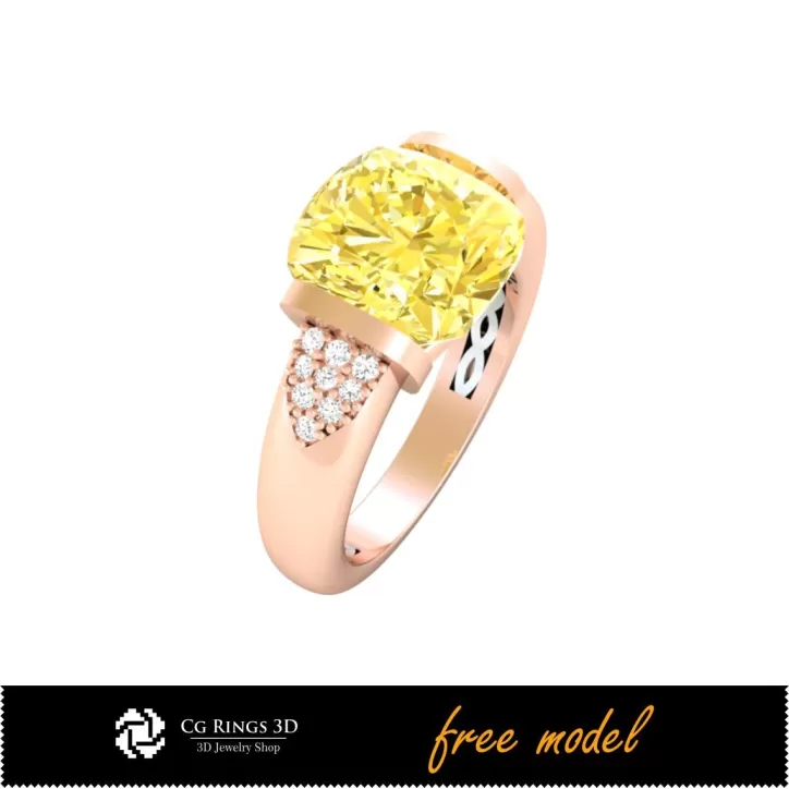 Anillos con Gemas 3D - Modelo 3D Gratuito