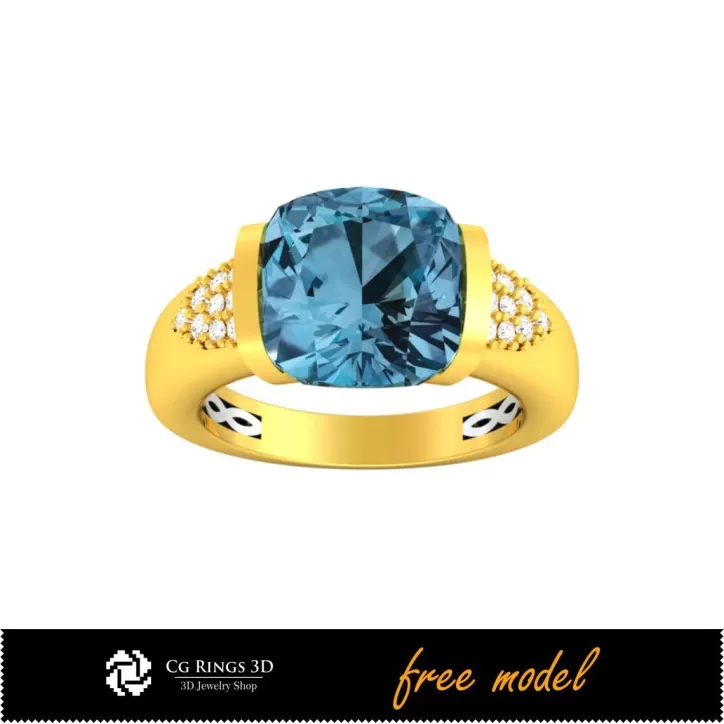 Anillos con Gemas 3D - Modelo 3D Gratuito
