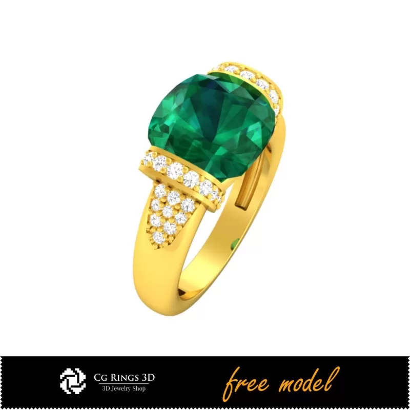 3D Gemstone Rings - Free 3D Model