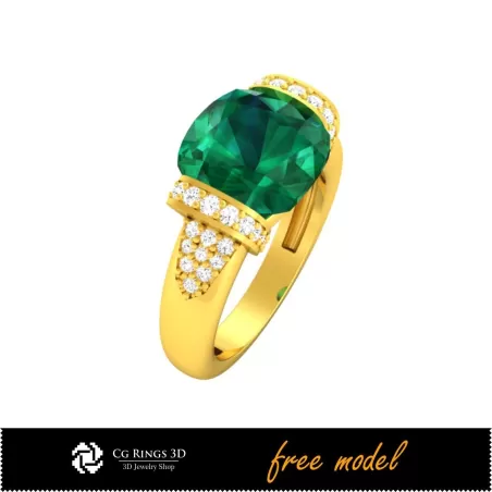 3D Gemstone Rings - Free 3D Model Home, Precious Gemstone Rings 3D, Jewelry 3D CAD, Free 3D Jewelry, Rings 3D CAD , Free 3D Rin