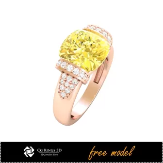 Bagues en pierres précieuses 3D - Modèle 3D gratuit, Bagues en pierres précieuses 3D, Bijoux 3D CAO, Bijoux 3D gratuits, Bagues