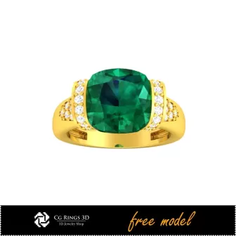 3D Gemstone Rings - Free 3D Model Home, Precious Gemstone Rings 3D, Jewelry 3D CAD, Free 3D Jewelry, Rings 3D CAD , Free 3D Rin