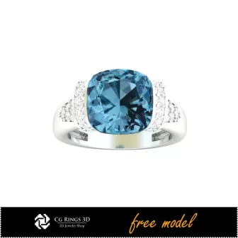 3D Gemstone Rings - Free 3D Model Home, Precious Gemstone Rings 3D, Jewelry 3D CAD, Free 3D Jewelry, Rings 3D CAD , Free 3D Rin