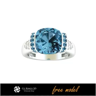 Bagues en pierres précieuses 3D - Modèle 3D gratuit, Bagues en pierres précieuses 3D, Bijoux 3D CAO, Bijoux 3D gratuits, Bagues