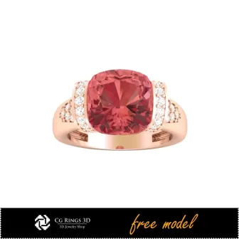 3D Gemstone Rings - Free 3D Model Home, Precious Gemstone Rings 3D, Jewelry 3D CAD, Free 3D Jewelry, Rings 3D CAD , Free 3D Rin