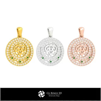 3D Aries Zodiac Children Earrings Home, Bijoux 3D CAO, Pendentifs 3D CAO, Pendentifs du Zodiaque 3D, Pendentifs Enfants 3D